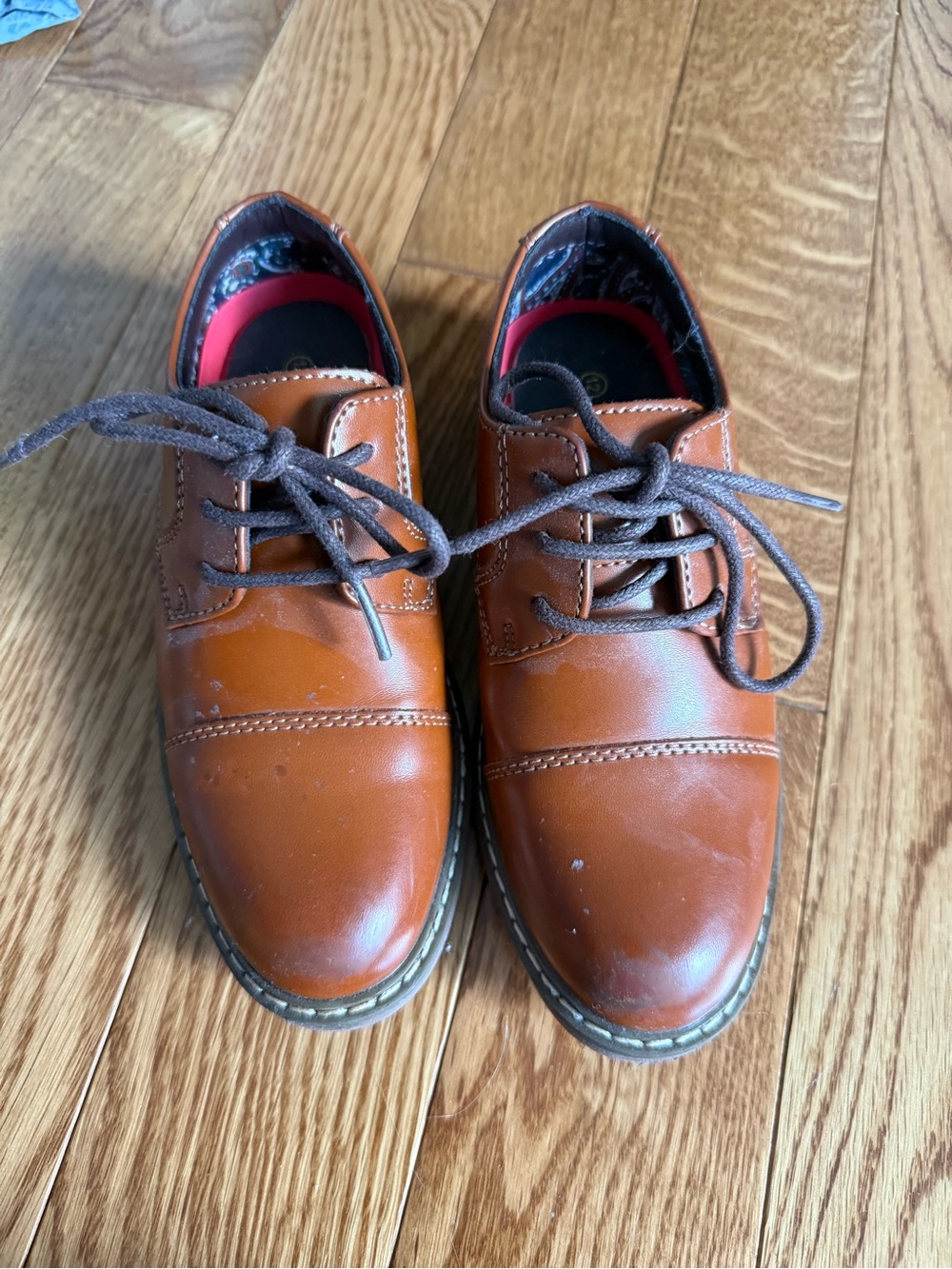 Classic Brown Kids Dress Shoes